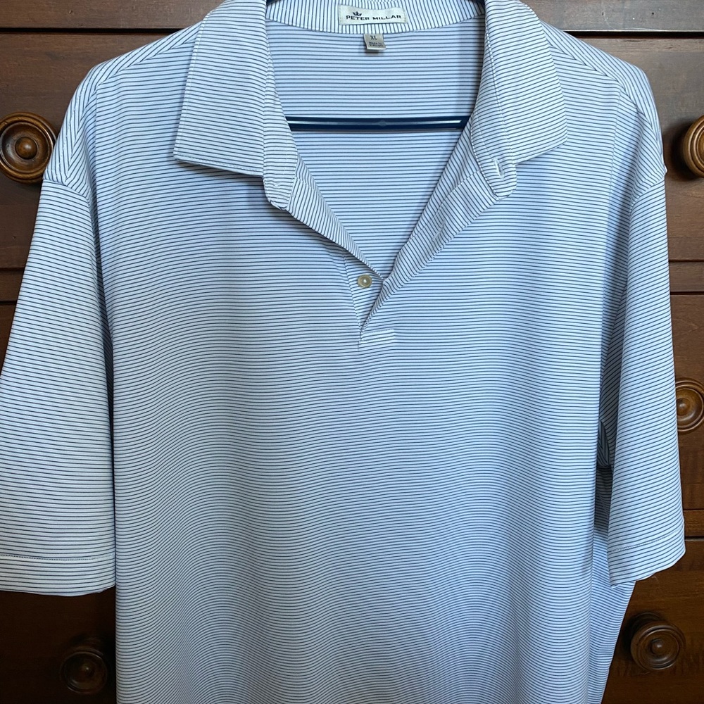 NWOT Men’s Polo. XL. Peter Millar. White. Drifit